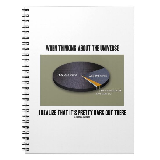 When Thinking Universe Realize It's Dark Out There Notebook