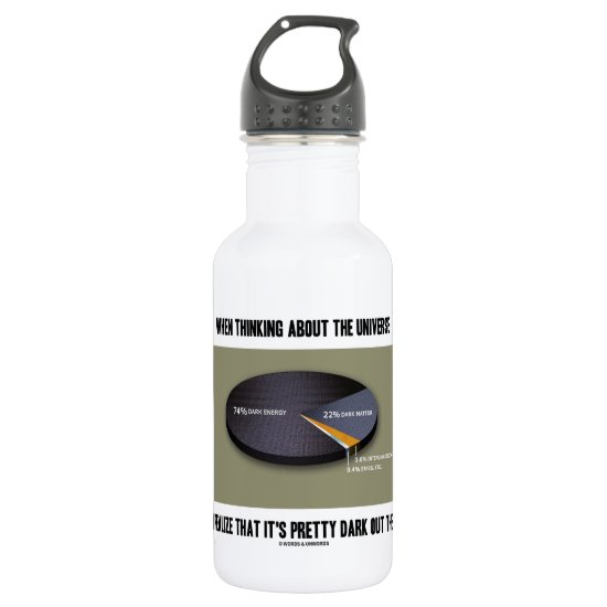 When Thinking Universe Realize It's Dark Out There Stainless Steel Water Bottle