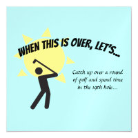 WHEN THIS IS OVER LET'S Save Date Golf Magnetic Invitation