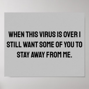 When this virus is over 2020 humor poster