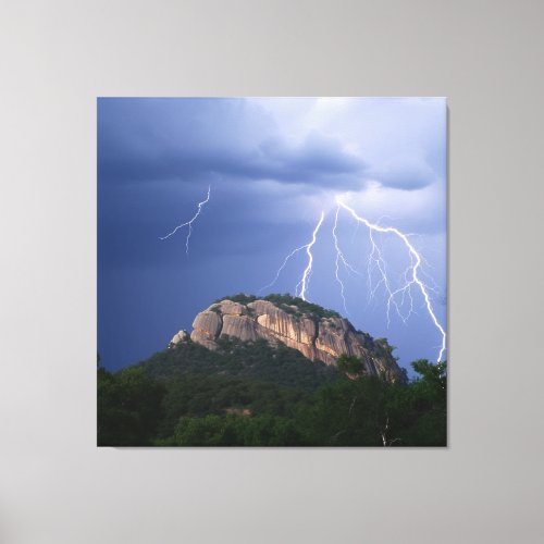 When thunder meets mountain under blue skies canvas print