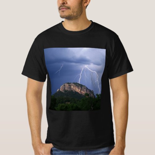 When thunder meets mountain under blue skies T_Shirt