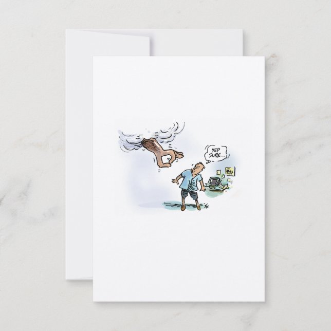 When Time is Up Cancer Postcard (Front)