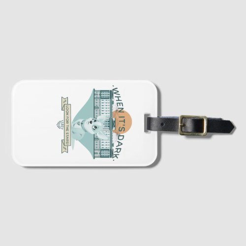 when times are dark look at the stars luggage tag