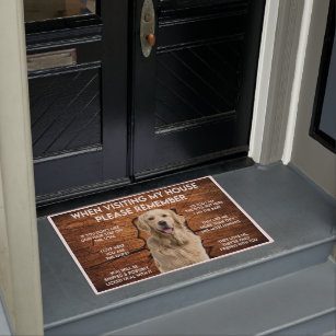 When Visiting My House Please Remember Labrador Retriever Doormat, Welcome  Mat, House Warming Gift