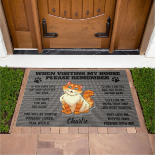 When Visiting My House Cat Doormat