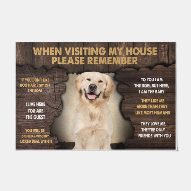 When Visiting My House Please Remember Labrador Doormat (Front)
