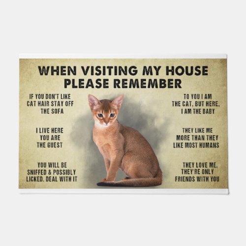 When Visiting My House Please Remember The Cat Lov Doormat