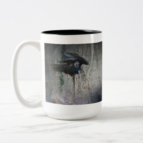 When Vulture Closes His Wings Two_Tone Coffee Mug