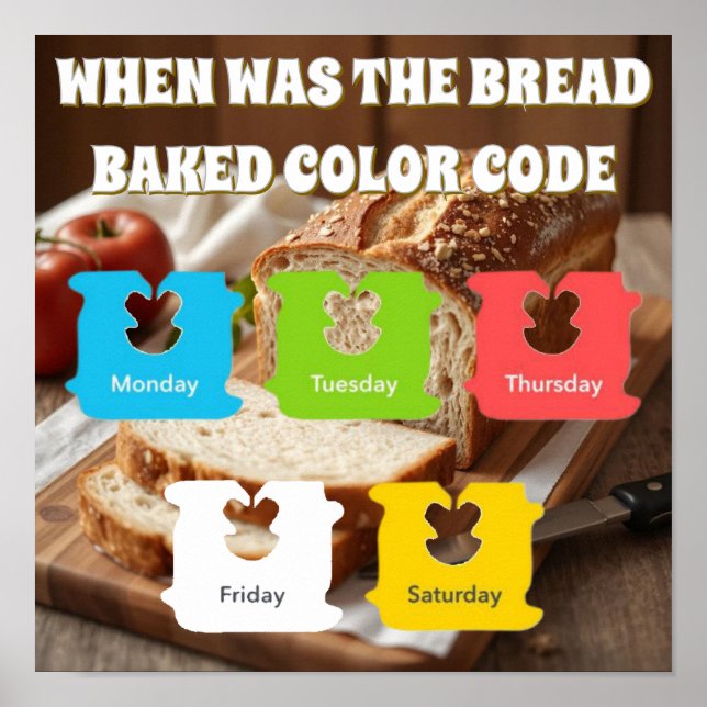 When Was the Bread Baked Color Code Poster (Front)