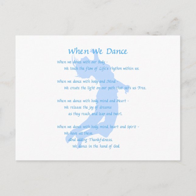 When We Dance Postcard (Front)
