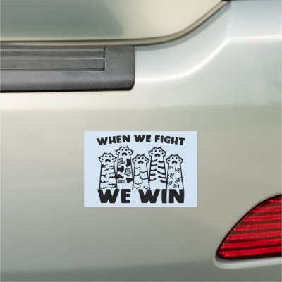 When We Fight We Win Cat Paws Kamala Cat Ladies Car Magnet