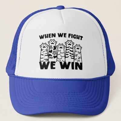 When We Fight We Win Cat Paws Kamala Cat Ladies Trucker Hat