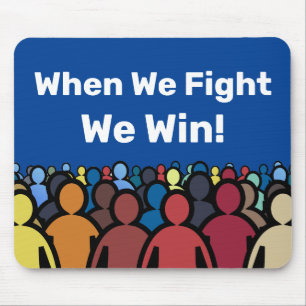 When We Fight We Win Harris Walz Mouse Pad