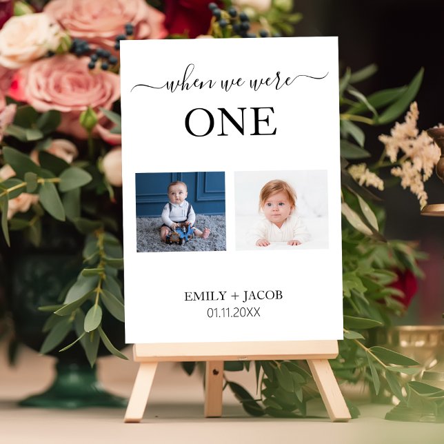 When We Were Age Modern Wedding Reception Party Table Number (Creator Uploaded)