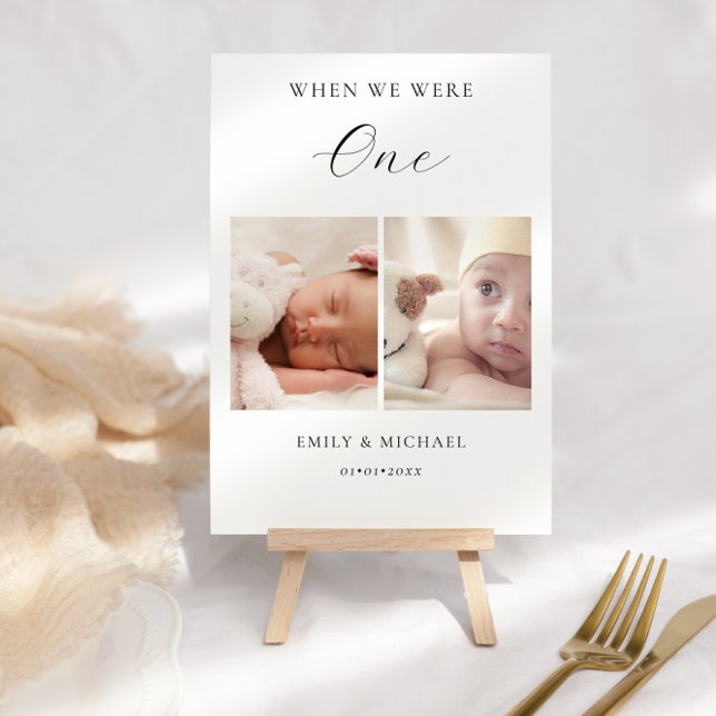 When We Were Age Wedding Table Number Sign (Creator Uploaded)