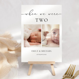 When We Were Age Wedding Table Number Sign