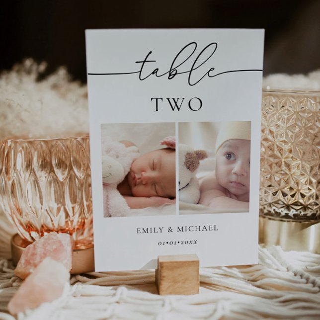 When We Were Age Wedding Table Number Sign (Creator Uploaded)