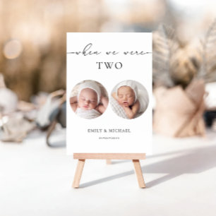 When We Were Age Wedding Table Number Sign