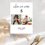 When We Were Age Wedding Table Number Signs<br><div class="desc">When We Were Age Wedding Table Number Signs | Modern wedding</div>