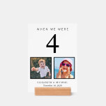 When We Were Kids Photo Wedding Table Number Holder