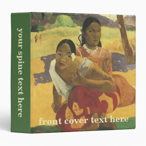 When Will You Marry by Paul Gauguin Vintage Art 3 Ring Binder