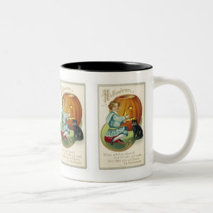When Witches Abound at Halloween Two-Tone Coffee Mug