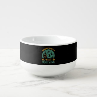 When Witches Went Waltzing Halloween Haunted House Soup Mug