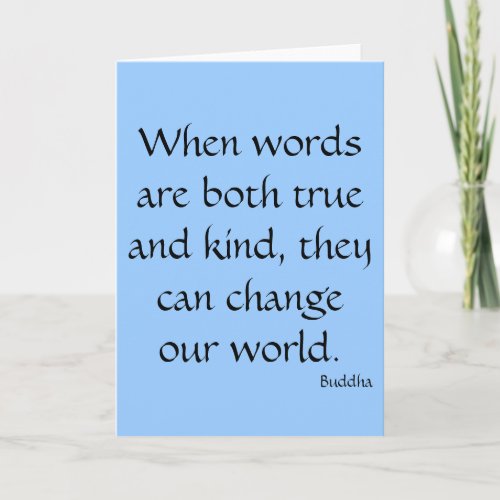 When words are both true and kind card