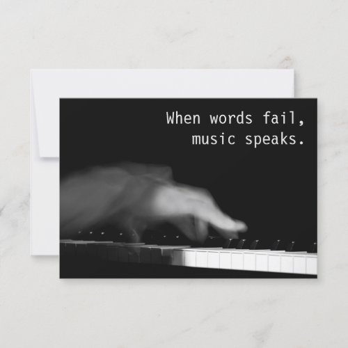When words fail music speaks Fine art photograph Card