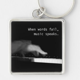 When words fail, music speaks. Fine art photograph Keychain