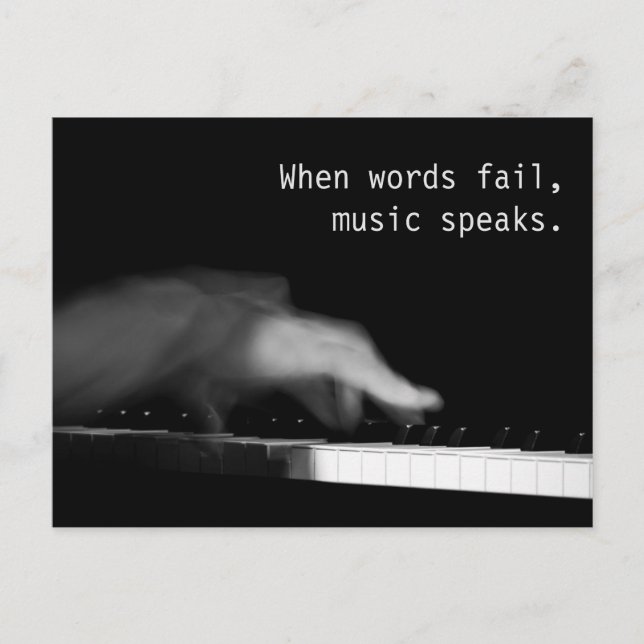 When words fail, music speaks. Fine art photograph Postcard (Front)