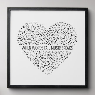 When Words Fail Music Speaks  Peel And Stick Photo Tile