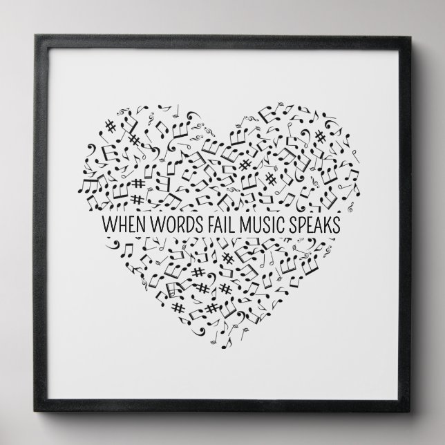 When Words Fail Music Speaks  Peel And Stick Photo Tile (Front Set)