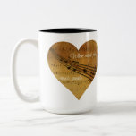 When Words Fail, Music Speaks Sheet Music Heart Two-tone Coffee Mug at Zazzle