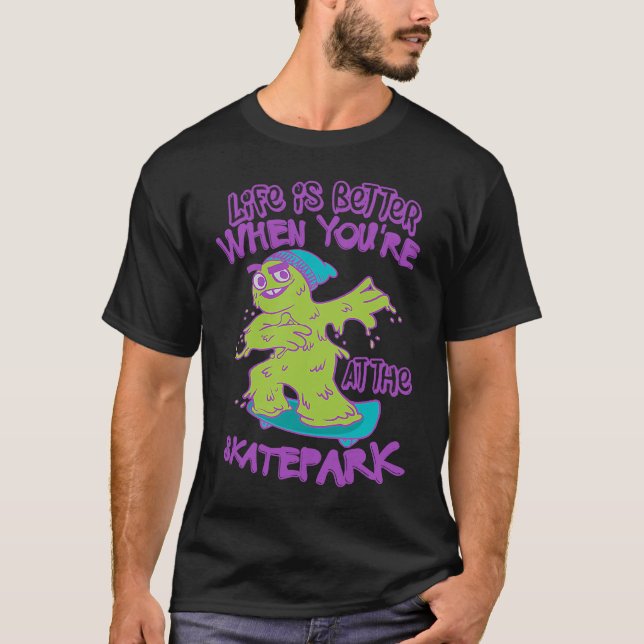 when you are on a cool retro flip skateboard T-Shirt (Front)