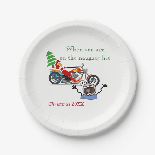 When you are on Santa’s Naughty List Paper Plates (Front)