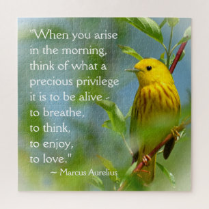 When You Arise Marcus Aurelius Inspiration Quote Jigsaw Puzzle