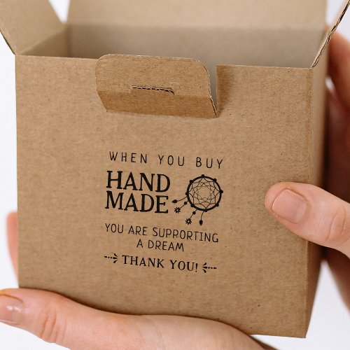 When You Buy Handmade Thank You Packaging Rubber Stamp