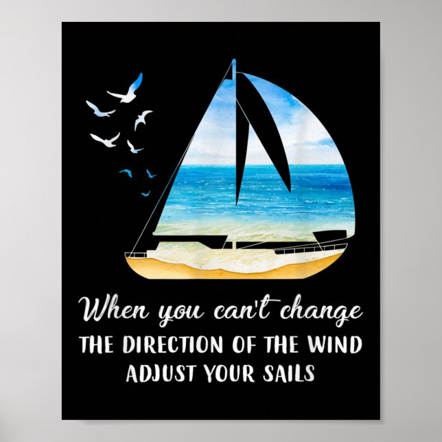 When You Can't Change The Wind Direction Adjust Yo Poster (Front)