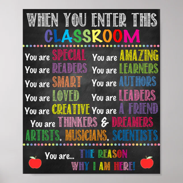 When You Enter This Classroom Printable Poster | Zazzle