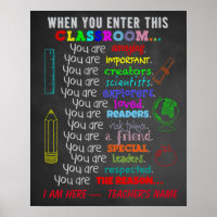 When You Enter This Classroom Rules Poster
