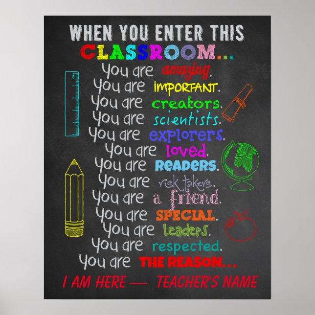 When You Enter This Classroom Rules Poster (Front)
