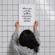 When You Feel Like Quitting Workout Gym Wall Art