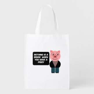 When you have a piggy grocery bag