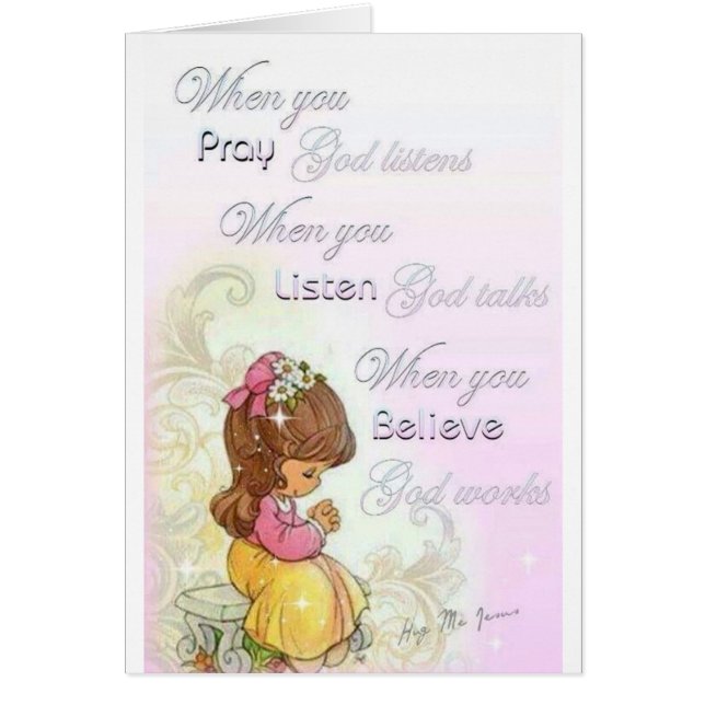 When you pray God listens Cards (Front)