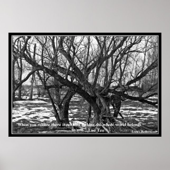 "When you realize there is nothing lacking..... Poster (Front)