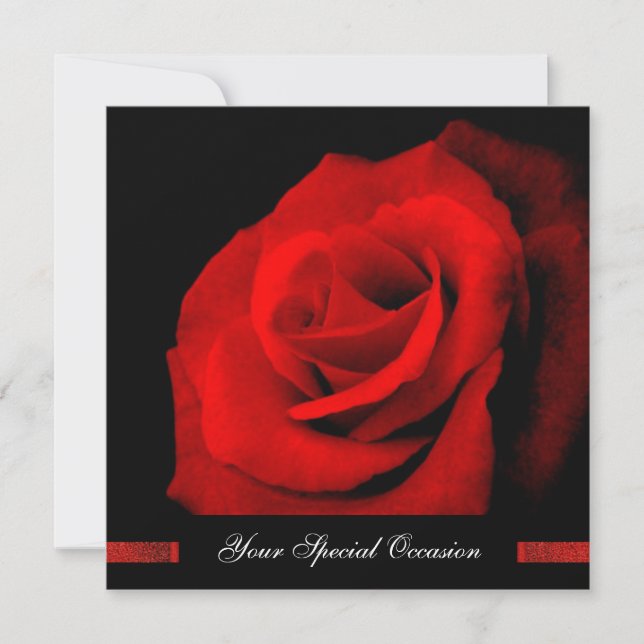 When You Smile/Red Rose Your-Occasion Invites (Front)