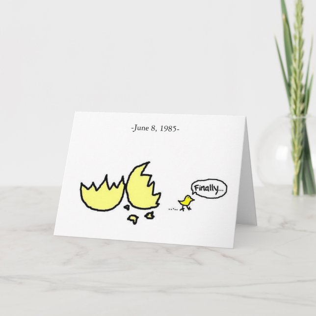 When you were an egg. card (Front)