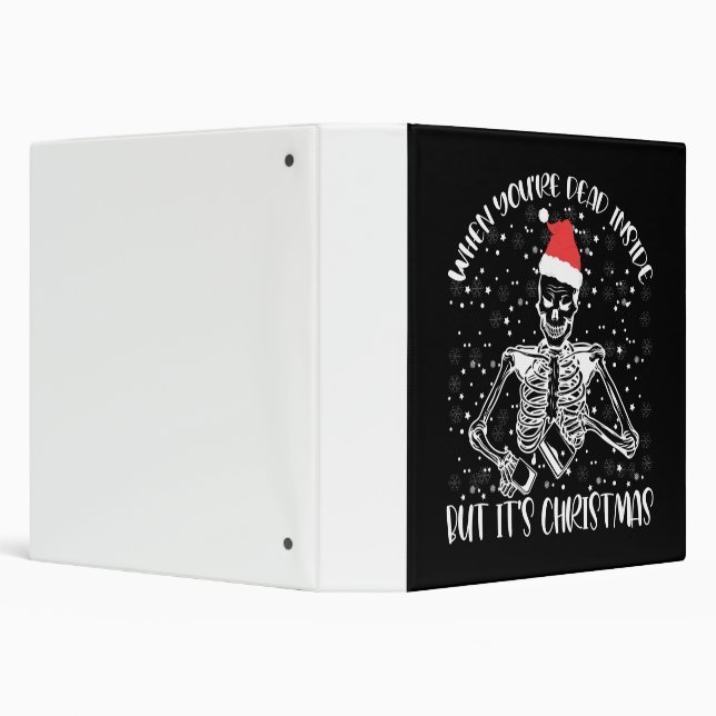 When You're Dead Inside But It's Christmas Season 3 Ring Binder (Background)